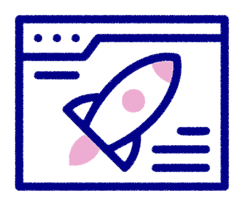 pictogramme web design fusée